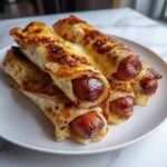 Baked Hot Dogs in Tortilla Dough