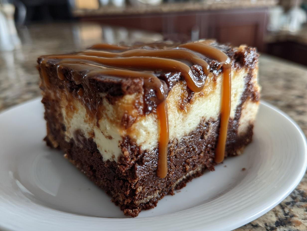 Caramel Brownie Cheesecake - detail 1