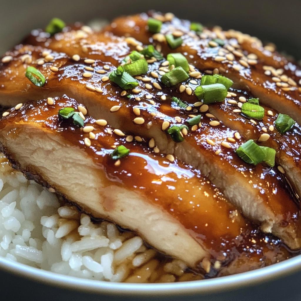 Caramelised Soy Chicken in Garlic Ginger Broth with Rice: A Savory Comfort Meal - detail 1