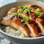 Caramelised Soy Chicken in Garlic Ginger Broth with Rice: A Savory Comfort Meal