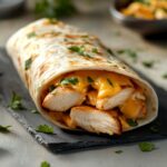 Cheese and Garlic Chicken Wraps