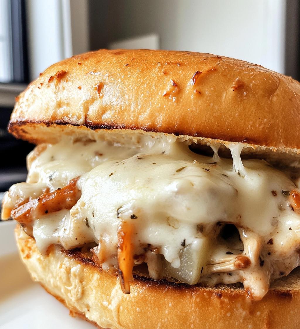 Chicken Alfredo Sloppy Joes