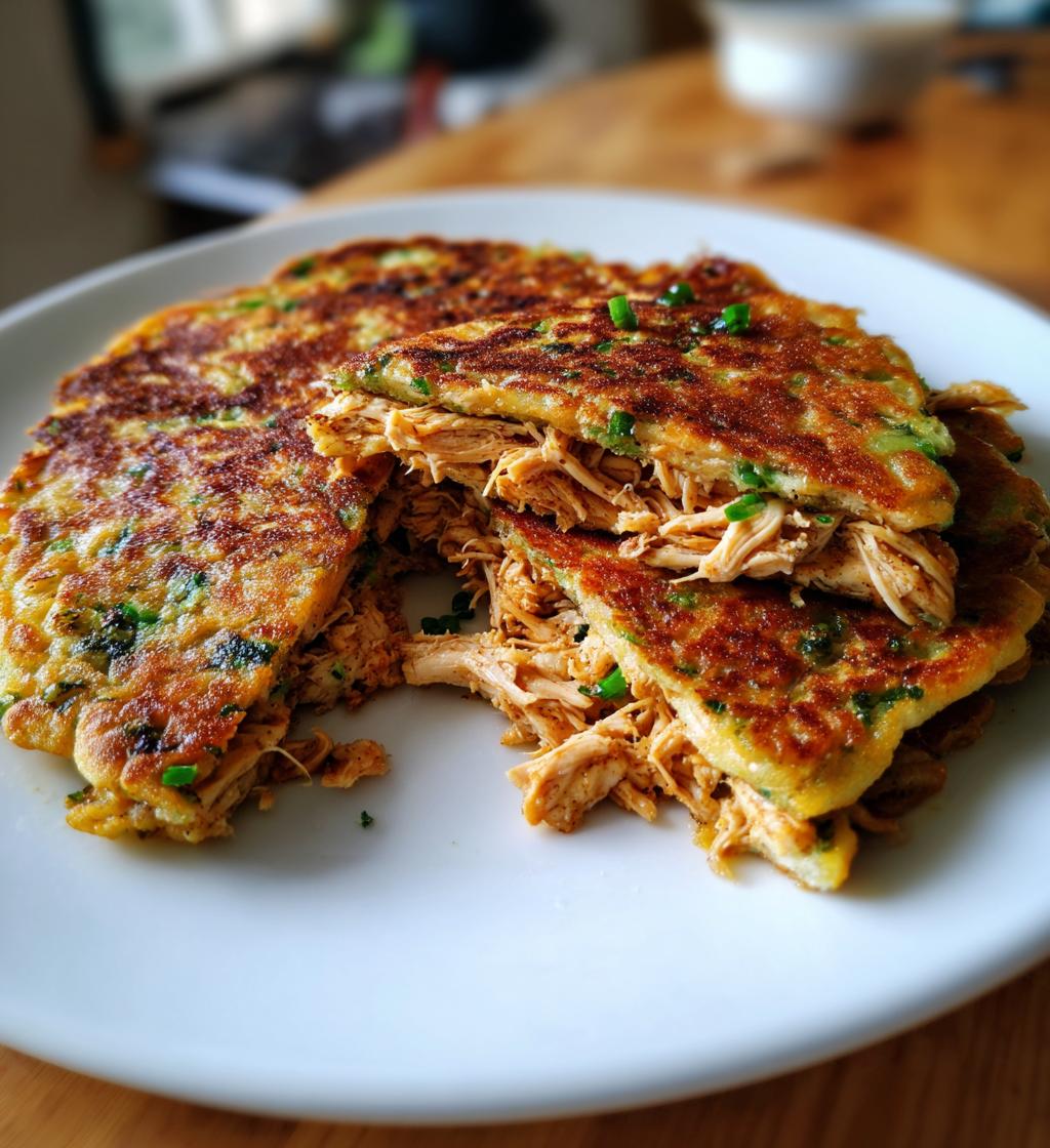 Chicken and Broccoli Pancakes - detail 1