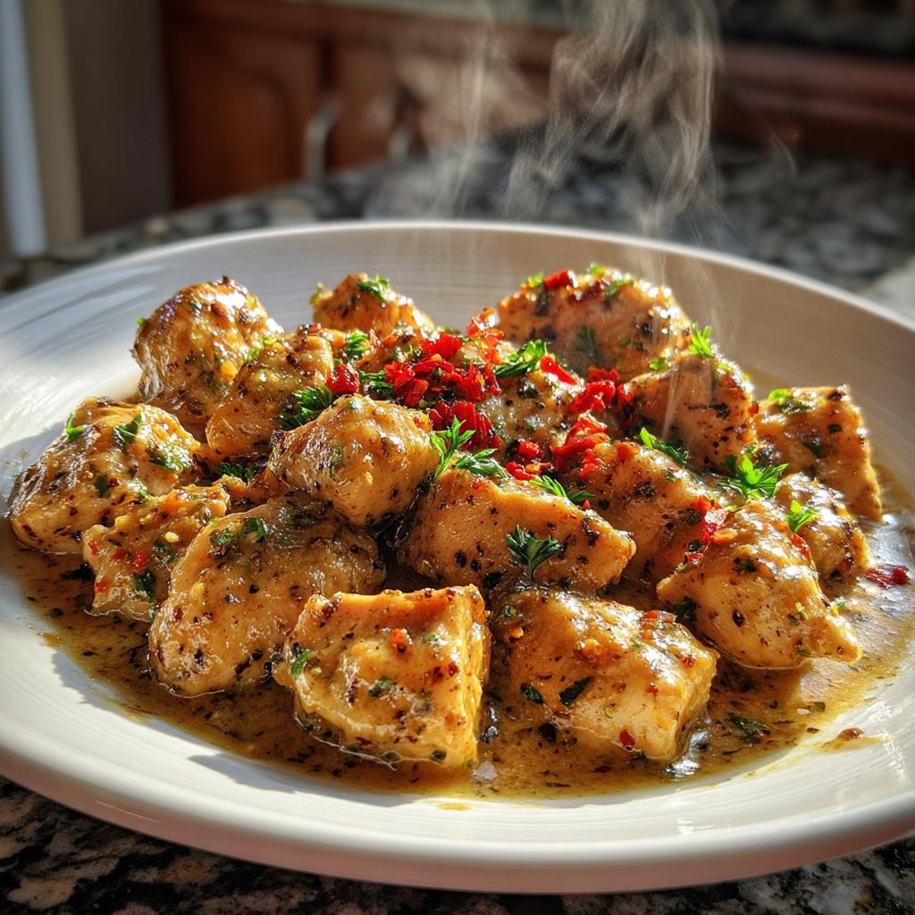 Chicken in a Spicy Creamy Garlic Sauce