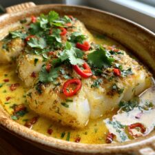 30-Minute Christmas Coconut Curry Baked Cod - Effortless Holiday Perfection