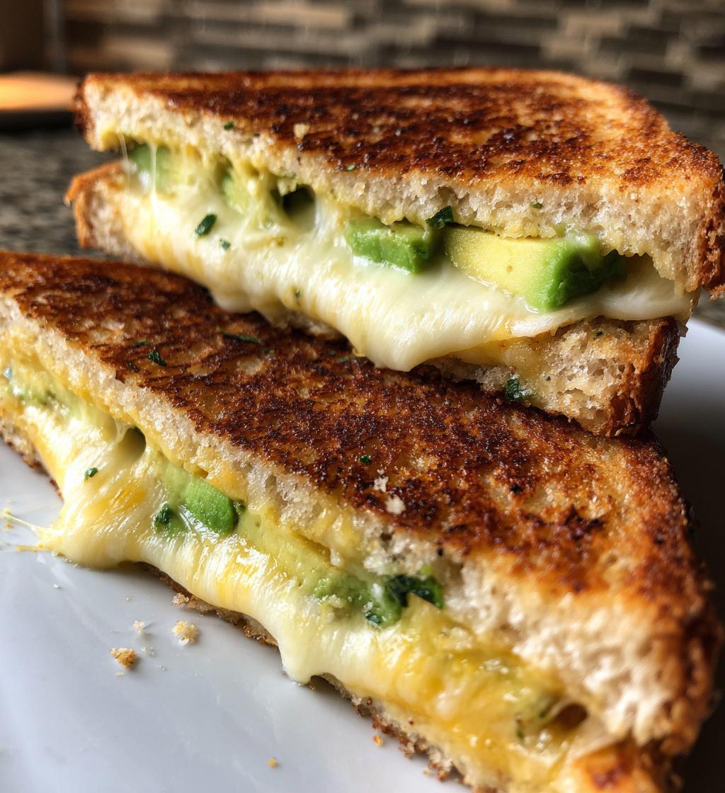 Creamy Avocado Grilled Cheese