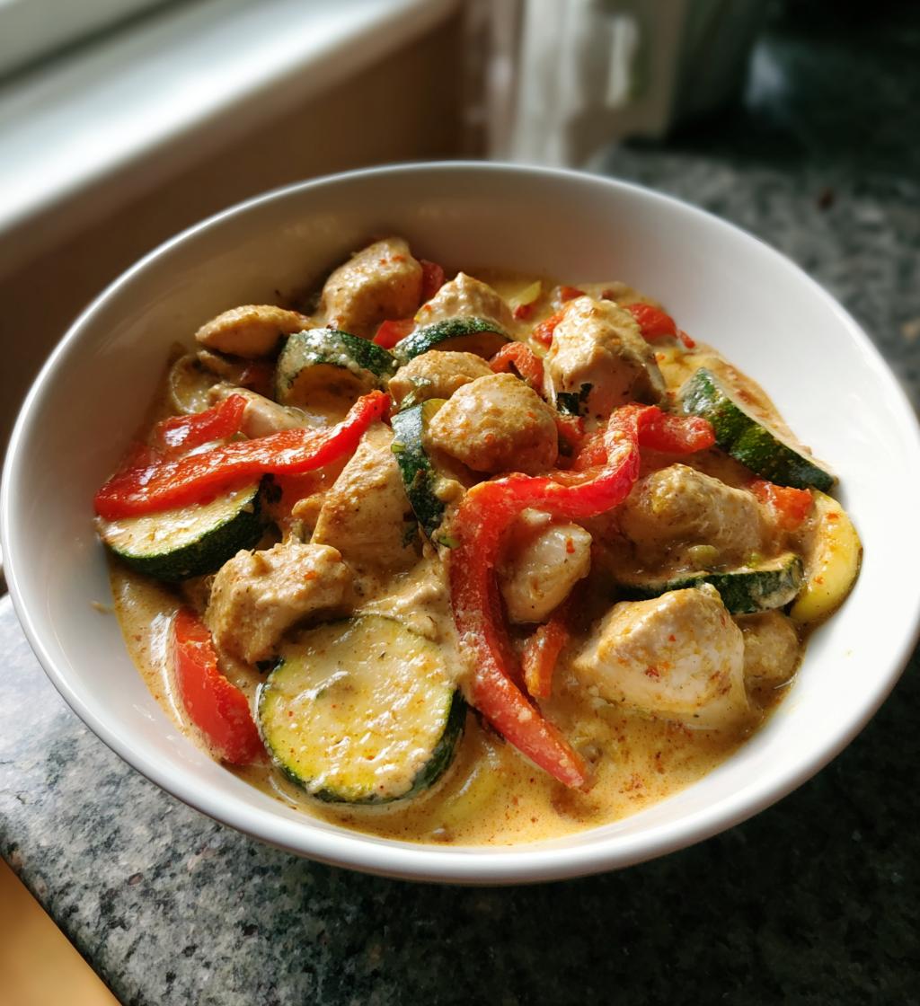 Creamy Chicken with Bell Peppers and Zucchini - detail 1