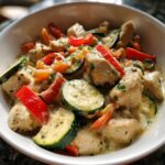 Creamy Chicken with Bell Peppers and Zucchini