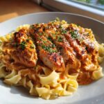 Creamy Paprika and Cream Chicken with Tagliatelle