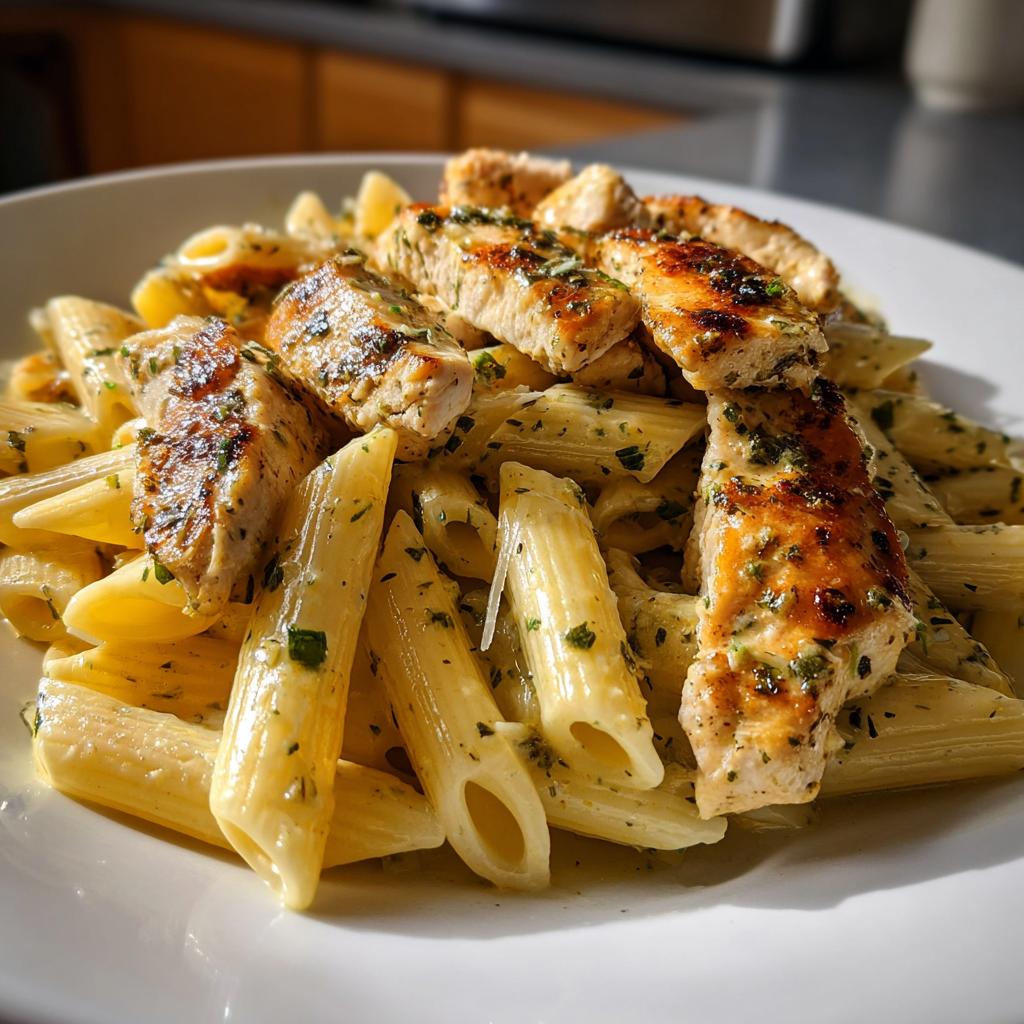 Creamy Parmesan Herb Chicken Penne – Recipe (in German) - detail 1