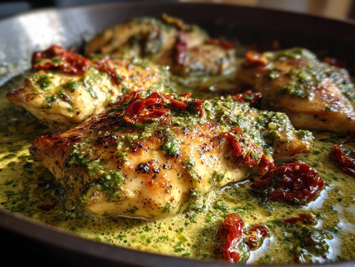 Creamy Pesto Chicken with Sun-Dried Tomatoes - detail 1