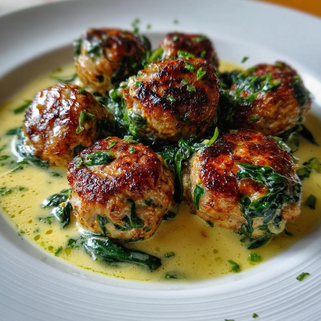 Creamy Spinach Turkey Meatballs - detail 1