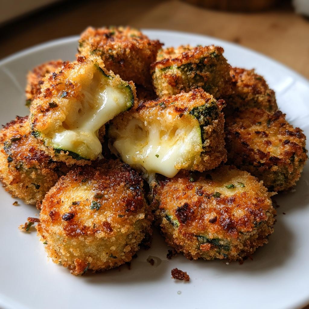 Crispy Cheese-Stuffed Zucchini Bites