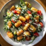 Crispy Gnocchi Salad with Yogurt Dressing