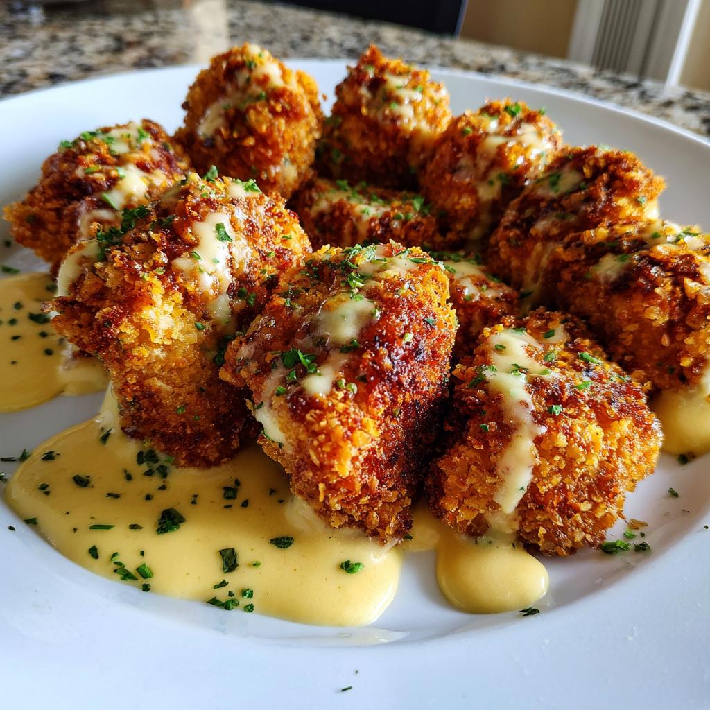 Crispy Parmesan Chicken Bites with Smoked Cajun Alfredo - detail 1