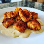 Crispy Parmesan Chicken Bites with Smoked Cajun Alfredo