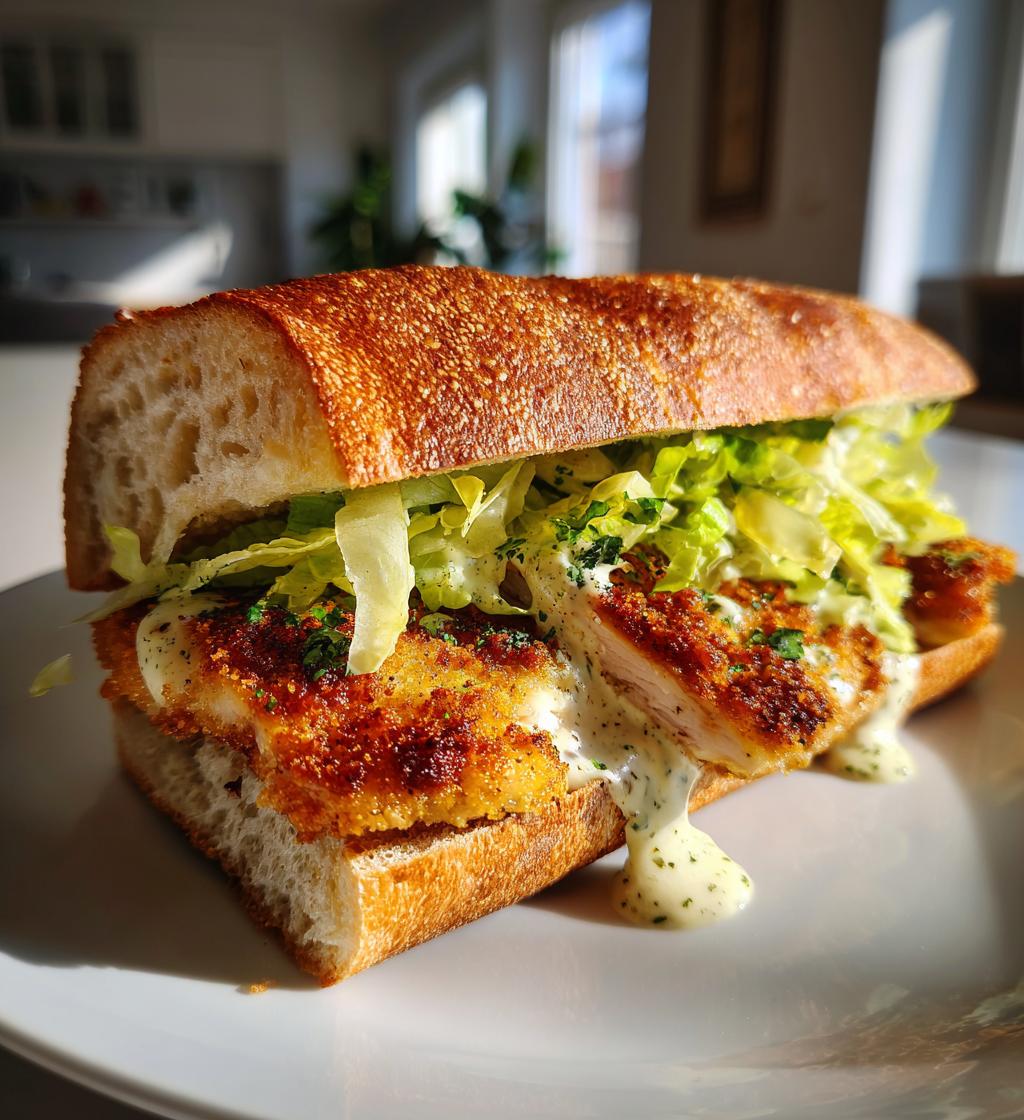 Crunchy Chicken Caesar Sandwich