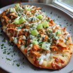 Easy Buffalo Chicken Flatbread Kelsey Kunik, RDN