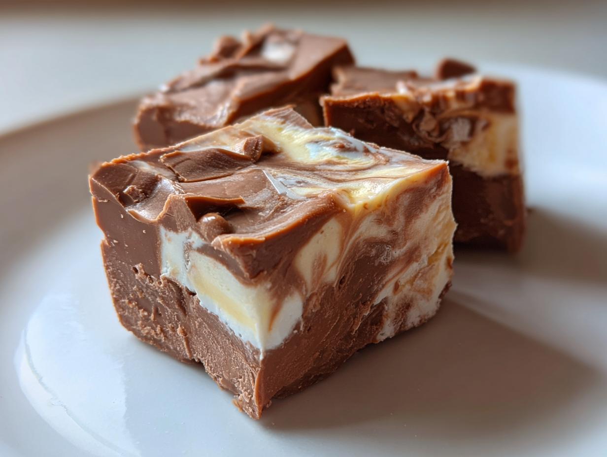 Easy Marshmallow Swirl Fudge - detail 1