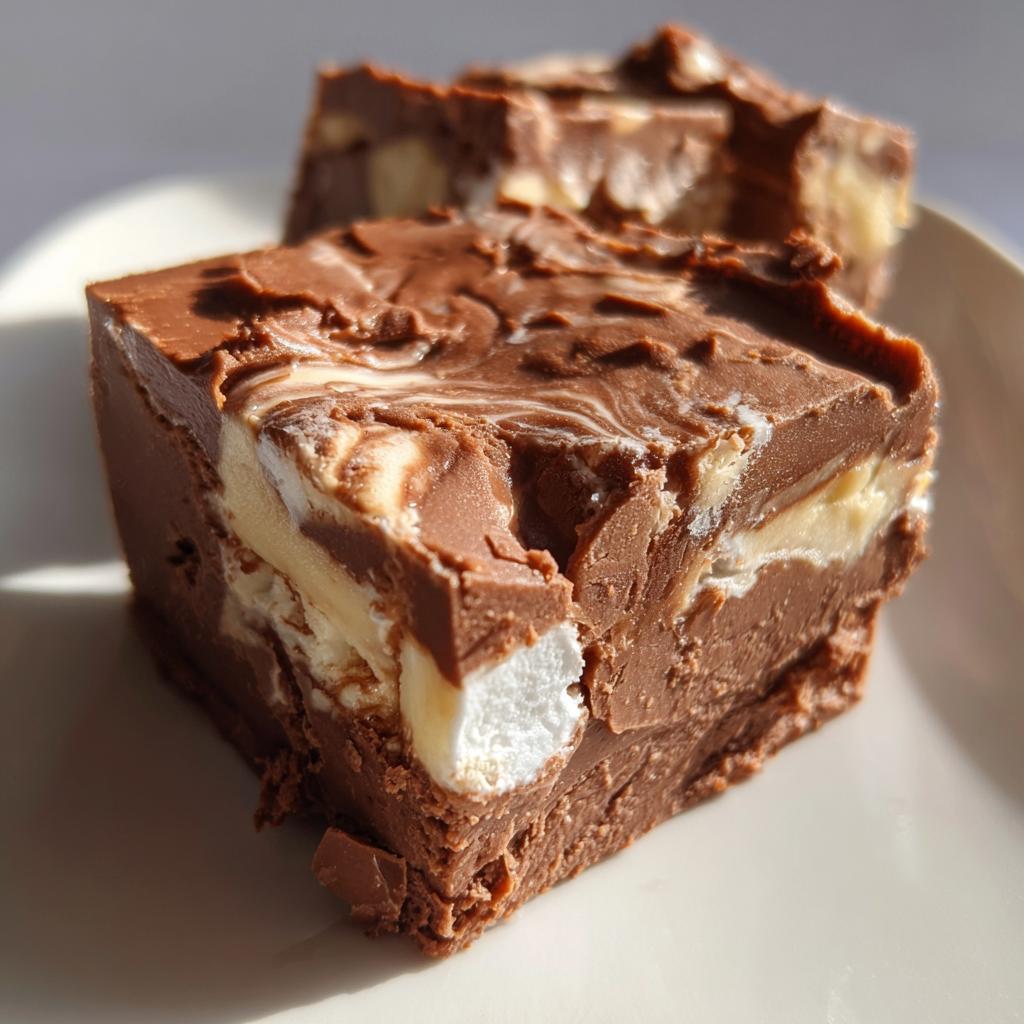 Easy Marshmallow Swirl Fudge