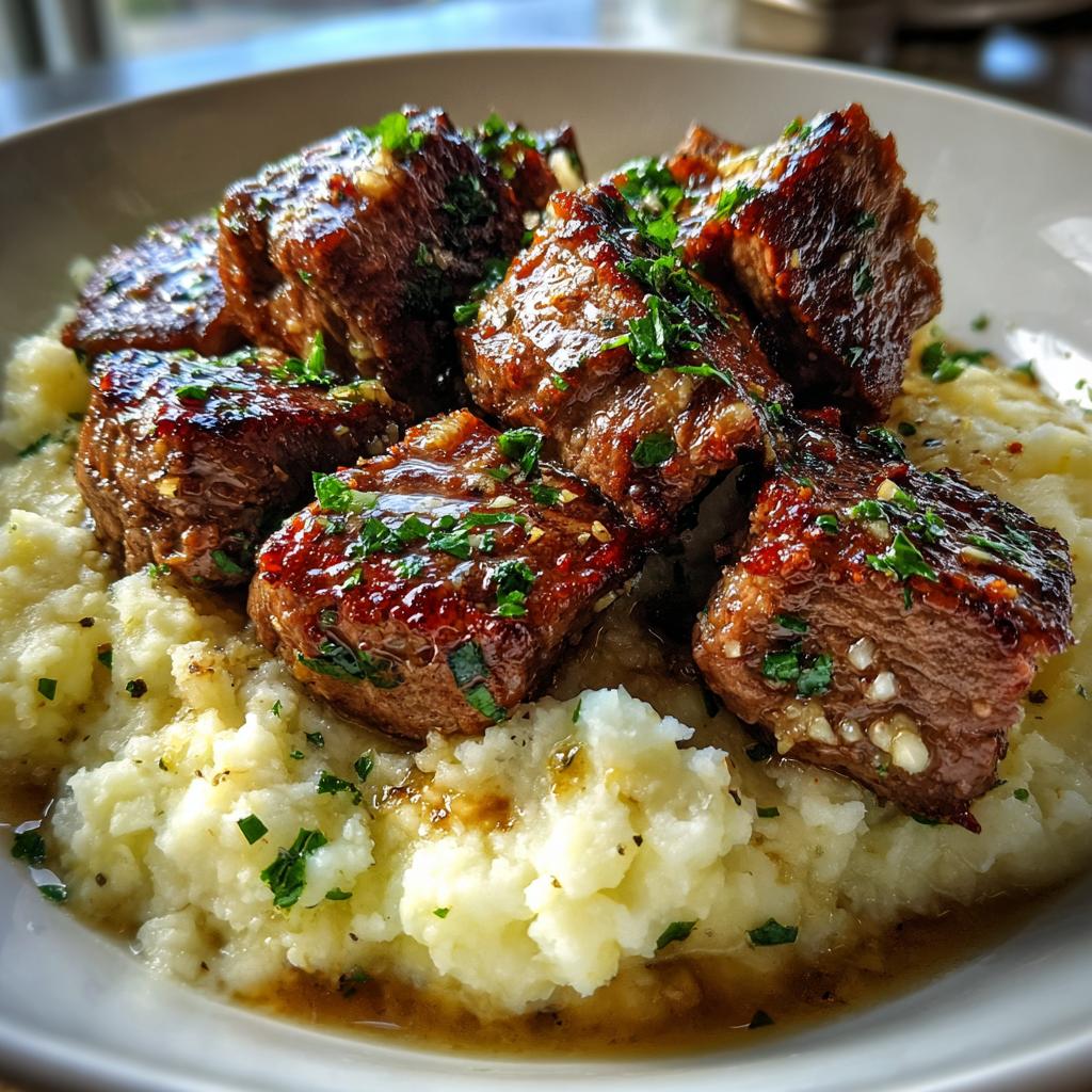 Garlic Butter Steak Bites and Mash - detail 1