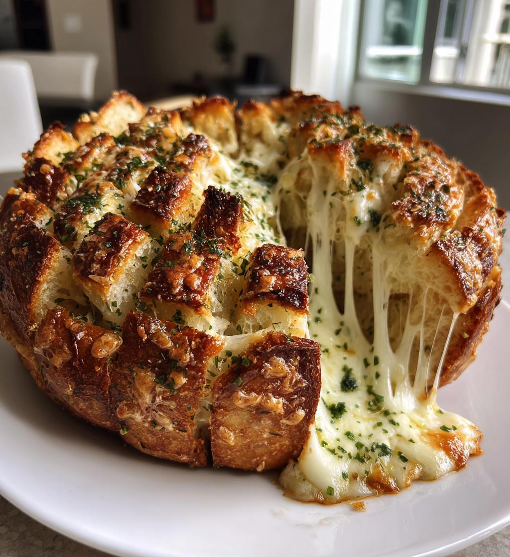 Garlic Cheese Pull-Apart Bread