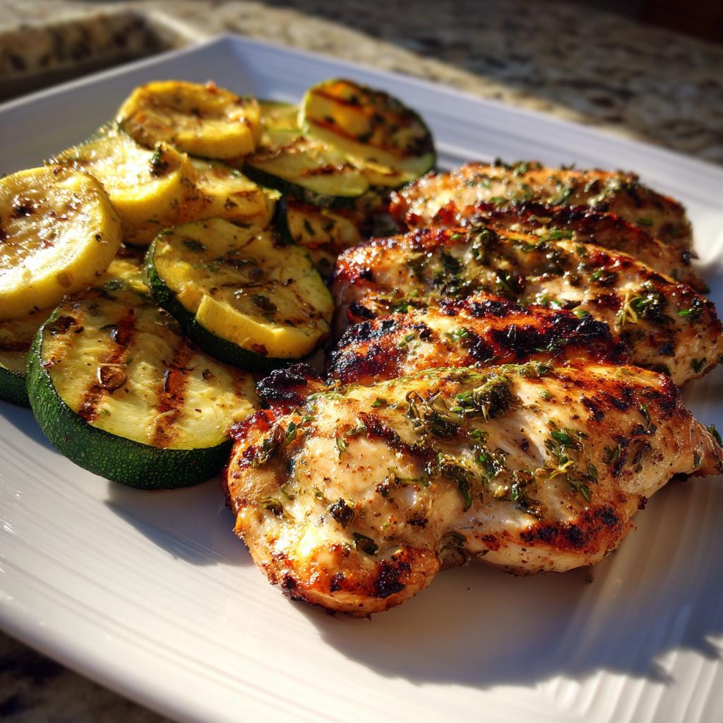 Grilled Lemon-Herb Chicken with Zucchini - detail 1