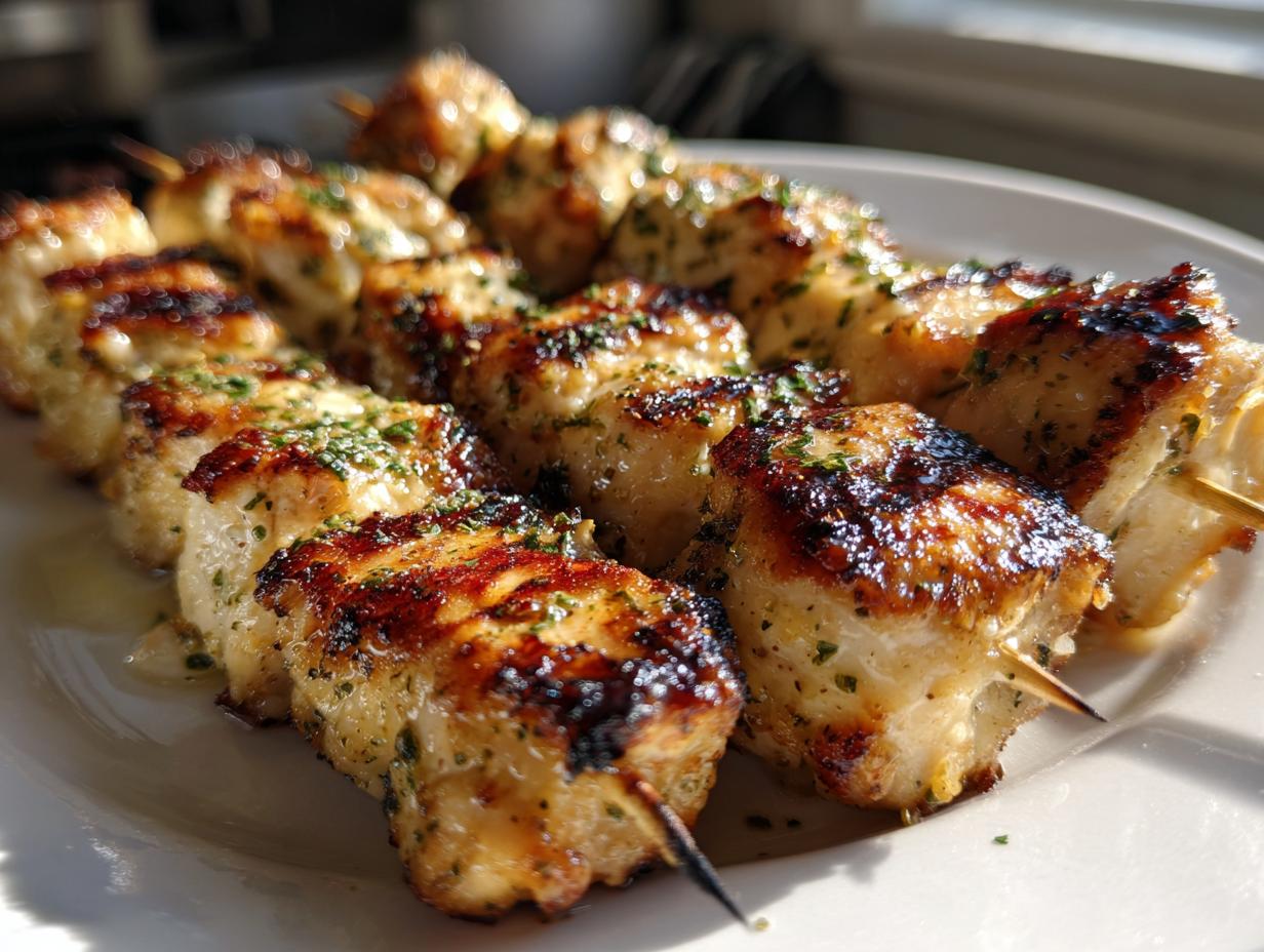 Grilled Ranch Garlic Parmesan Chicken Skewers – A Flavor Explosion! - detail 1