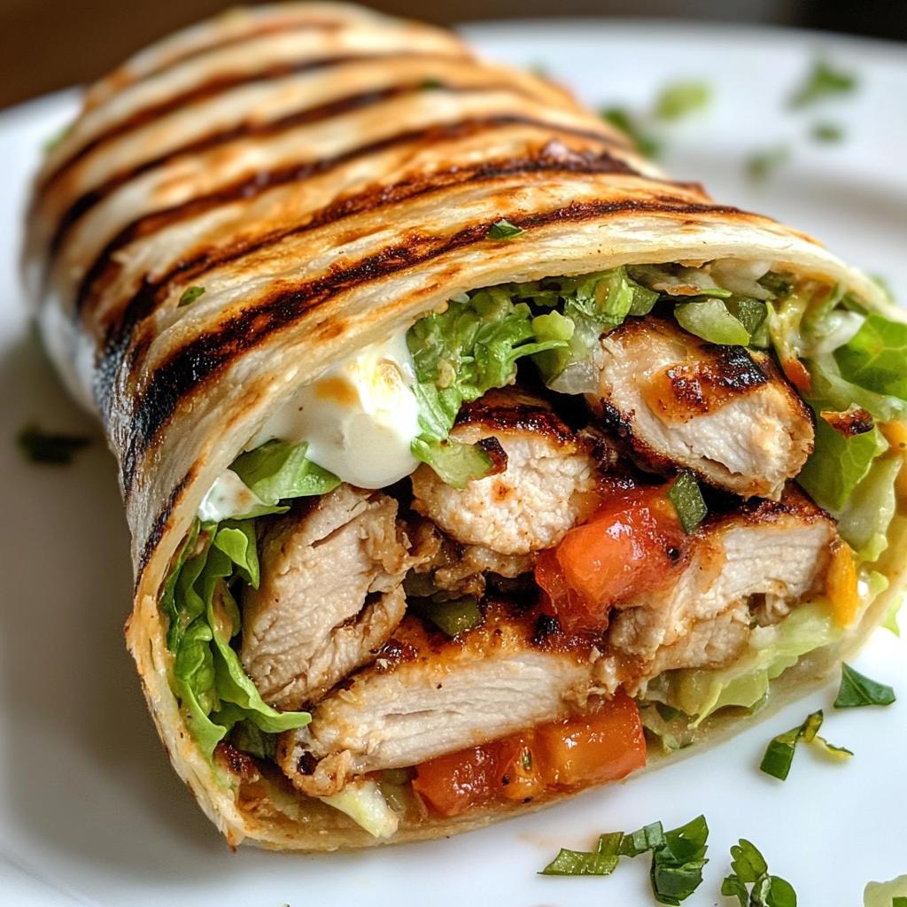 Grilled Spicy Chicken Tortilla Wrap