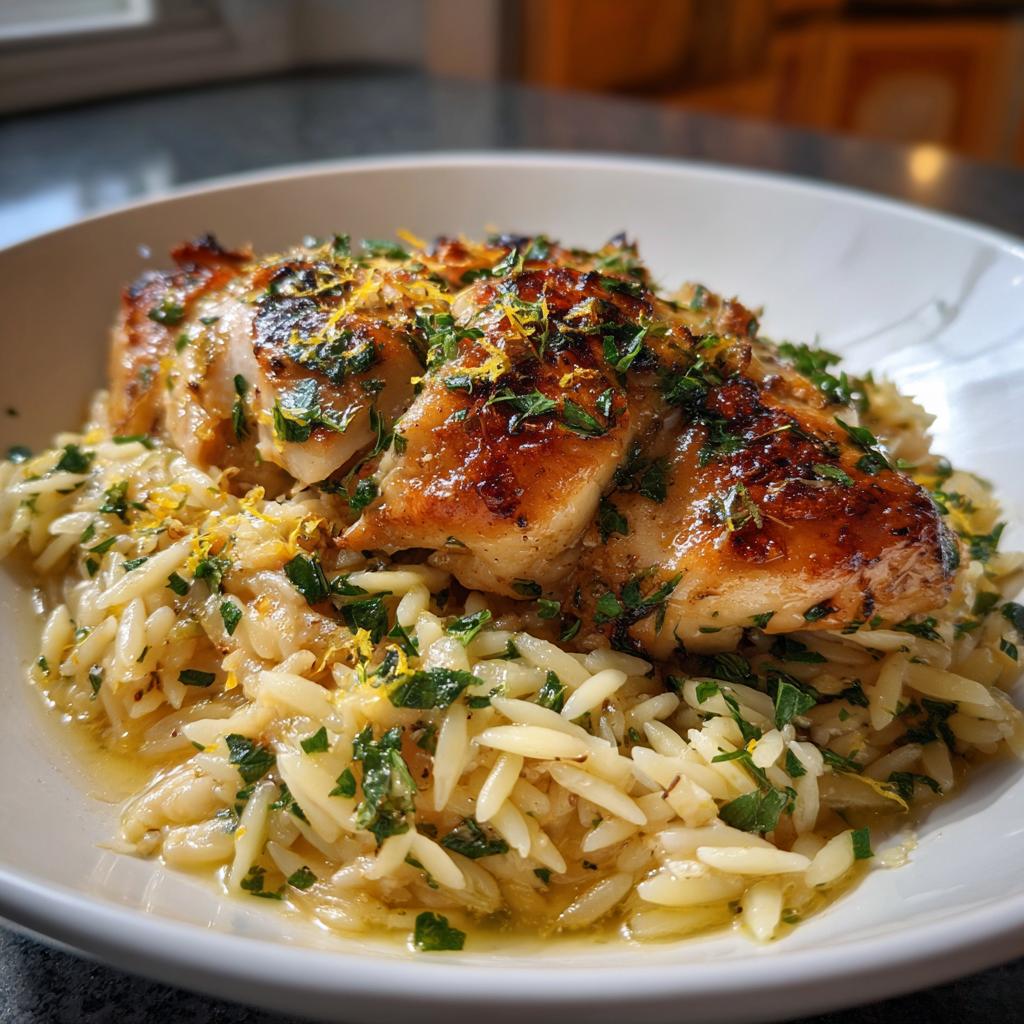 Herb-Lemon Chicken with Orzo - detail 1