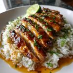 Honey Lime Chicken u0026amp; Avocado Rice Stack