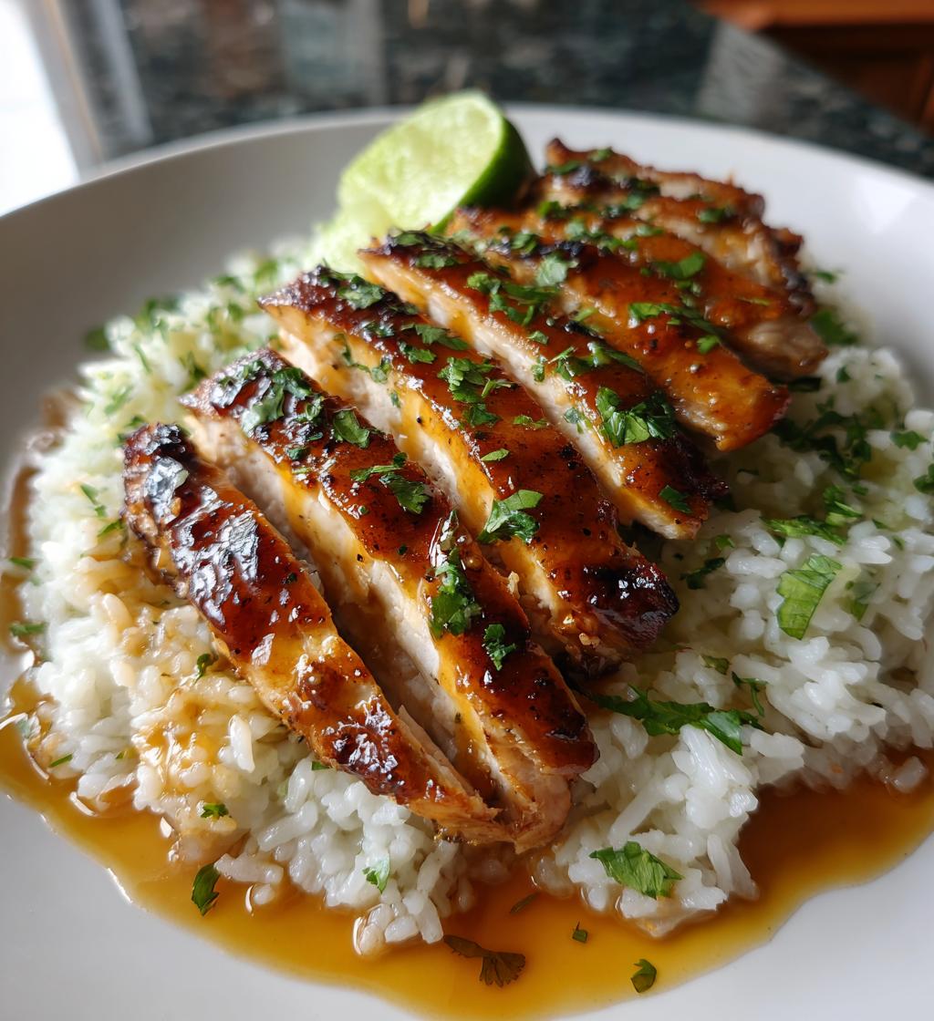 Honey Lime Chicken u0026amp; Avocado Rice Stack