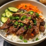 Korean BBQ Beef Rice Stack