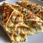 OoeyGooey Cheesy Garlic Chicken Wraps You’ll Devour