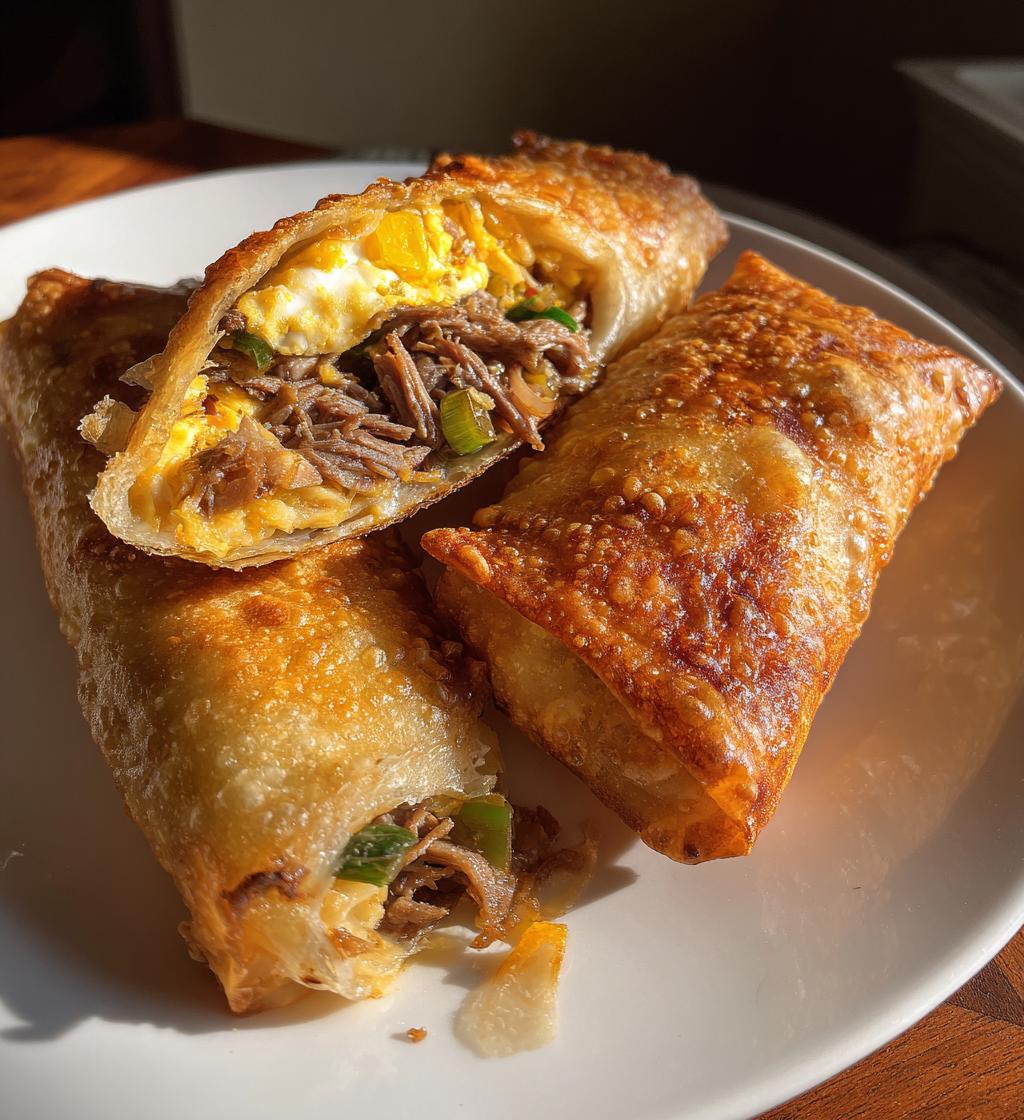 Philly Cheesesteak Egg Roll