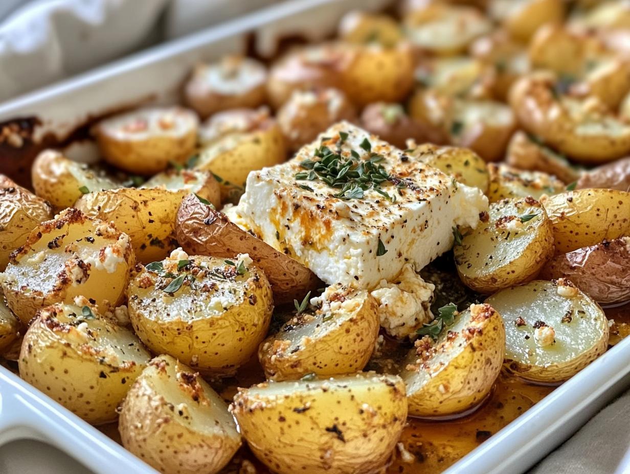 Roasted Potatoes with Baked Feta and Garlic: An Incredible 5-Ingredient Recipe
