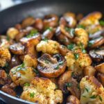 Savory Garlic Cauliflower and Mushroom Skillet
