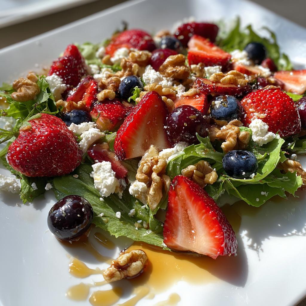 Summery Fruit and Feta Salad with Walnuts - detail 1