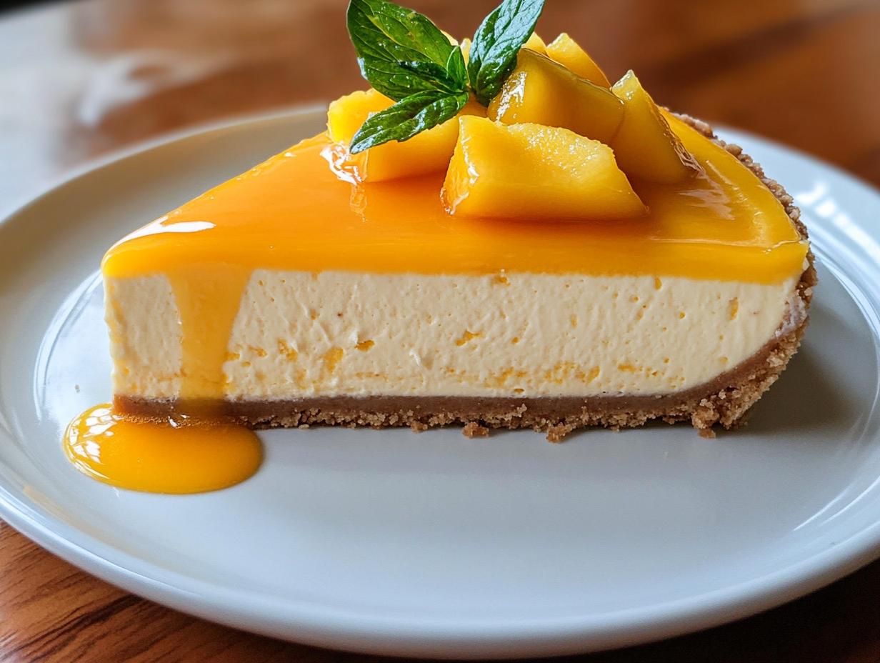 Velvety Mango Cheesecake Bliss: An Incredible Ultimate Recipe - detail 1