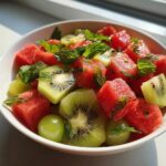 Watermelon, Kiwi and Green Grape Salad