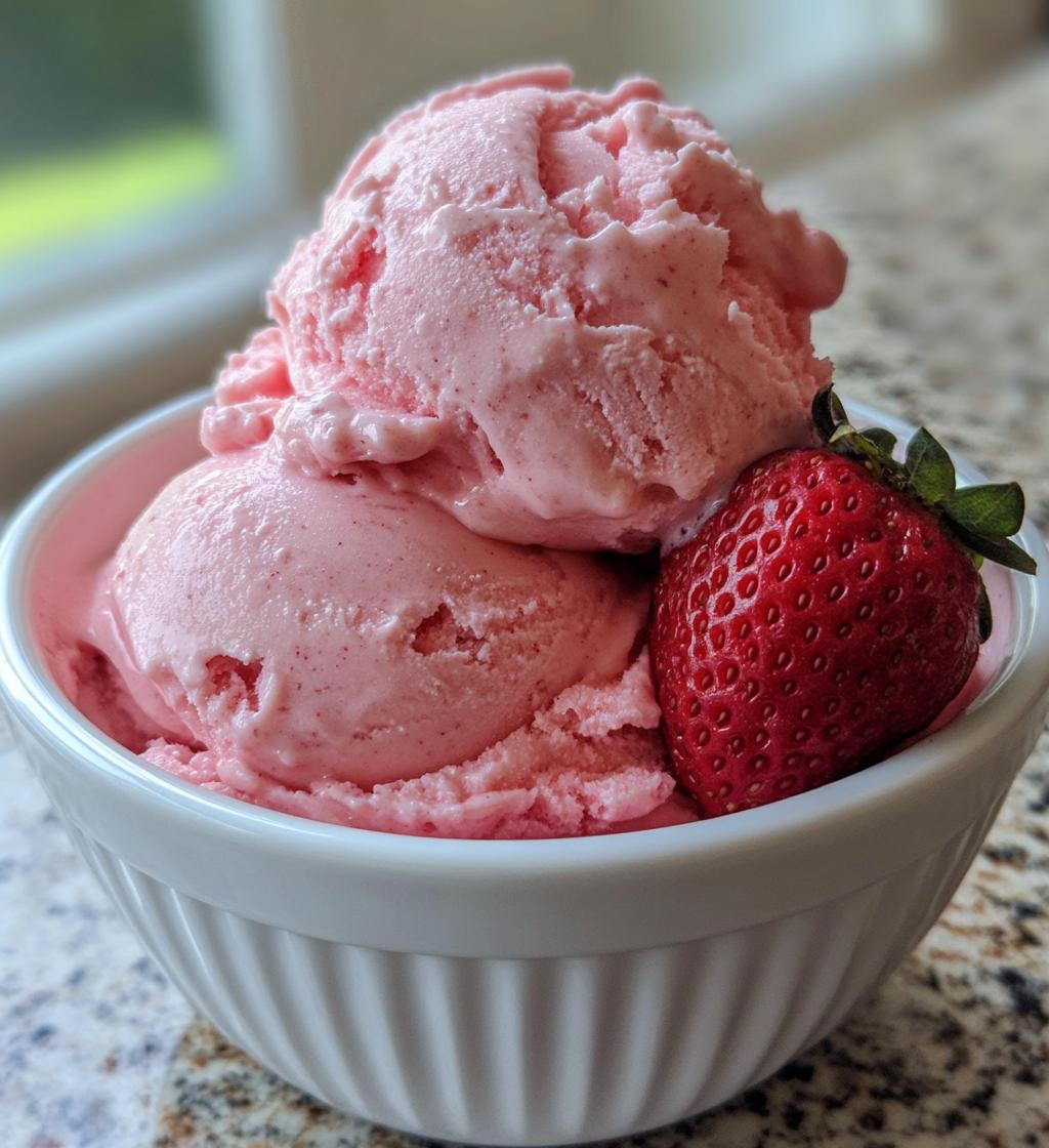 5-Minute Healthy Strawberry Frozen Yogurt - detail 1