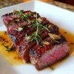 Bavette Steak & Roasted Garlic Pan Sauce
