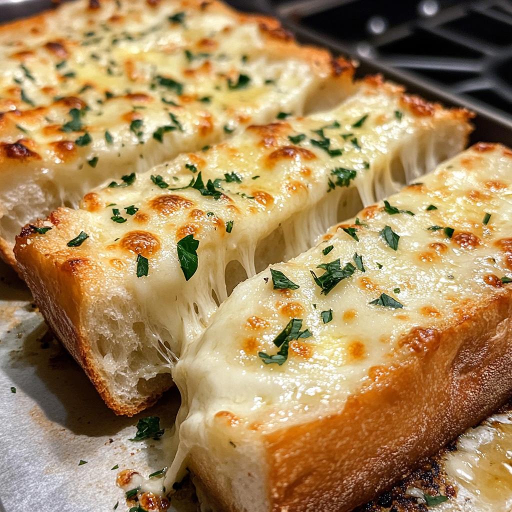 Best Cheesy Garlic Bread – Crispy, Buttery & Loaded with Cheese