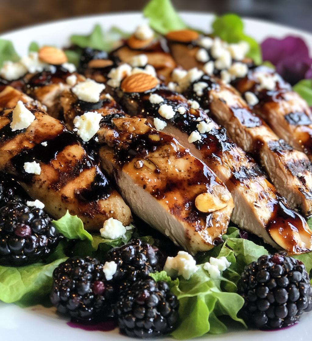 Blackberry Balsamic Grilled Chicken Salad