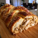 Braided Sesame Bread With Chicken