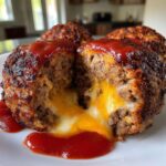 Cheese-Stuffed Meatloaf Meatballs