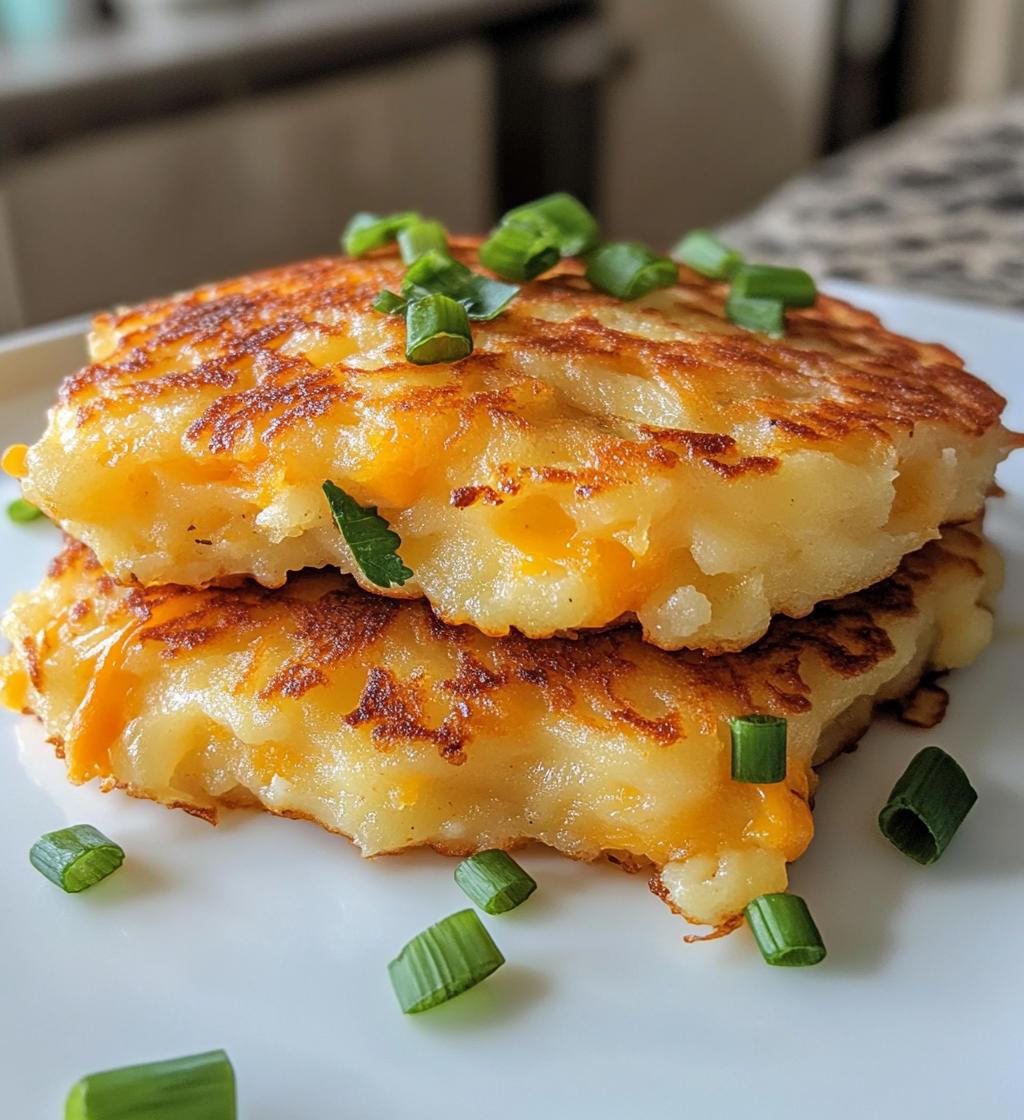Cheesy Leftover Mashed Potato Pancakes - detail 1