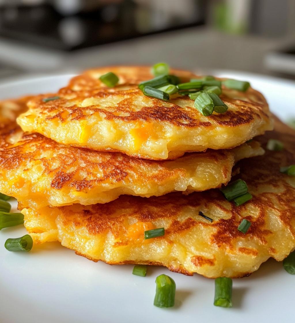 Cheesy Leftover Mashed Potato Pancakes - detail 2