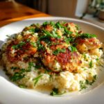 Chicken Scampi with Creamy Garlic Parmesan Rice
