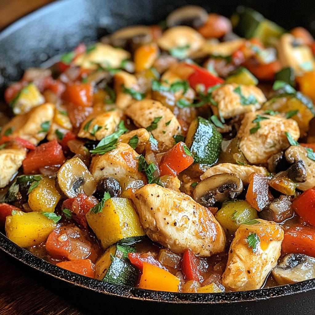 Chicken and Veggie Fall Skillet